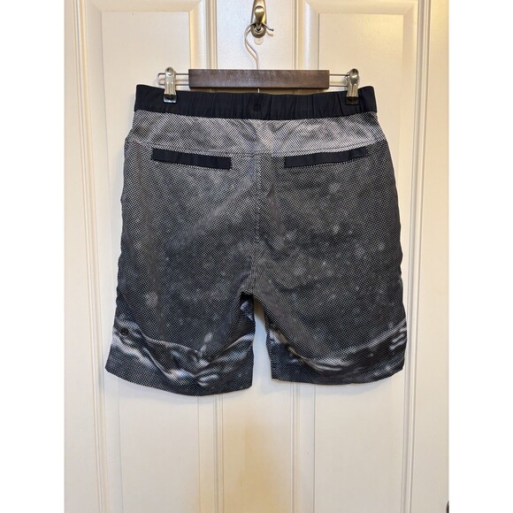 Lululemon El Current Board Shorts Size 34 10" blue pattern Zip Pocket Beach - Picture 4 of 8